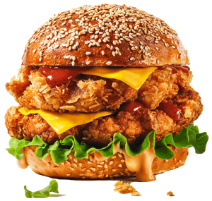 Cheese Burger Onion Tomato Lettuce